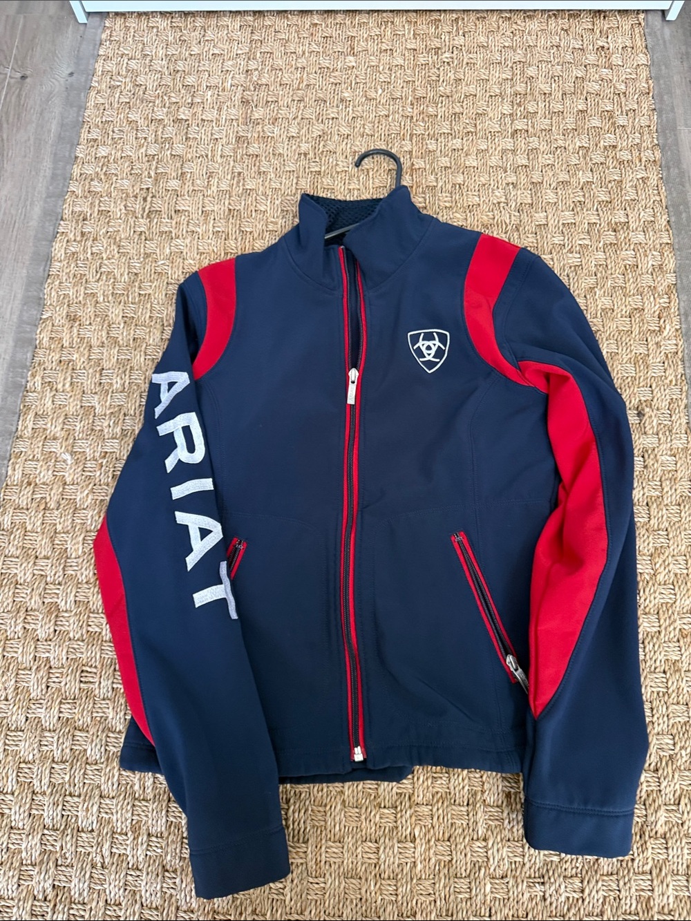 Ariat Navy and Red Zip-Front Performance Jacket